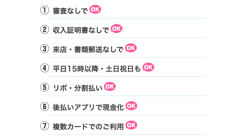 OKクレジットの画像5枚目（7つのポイント）